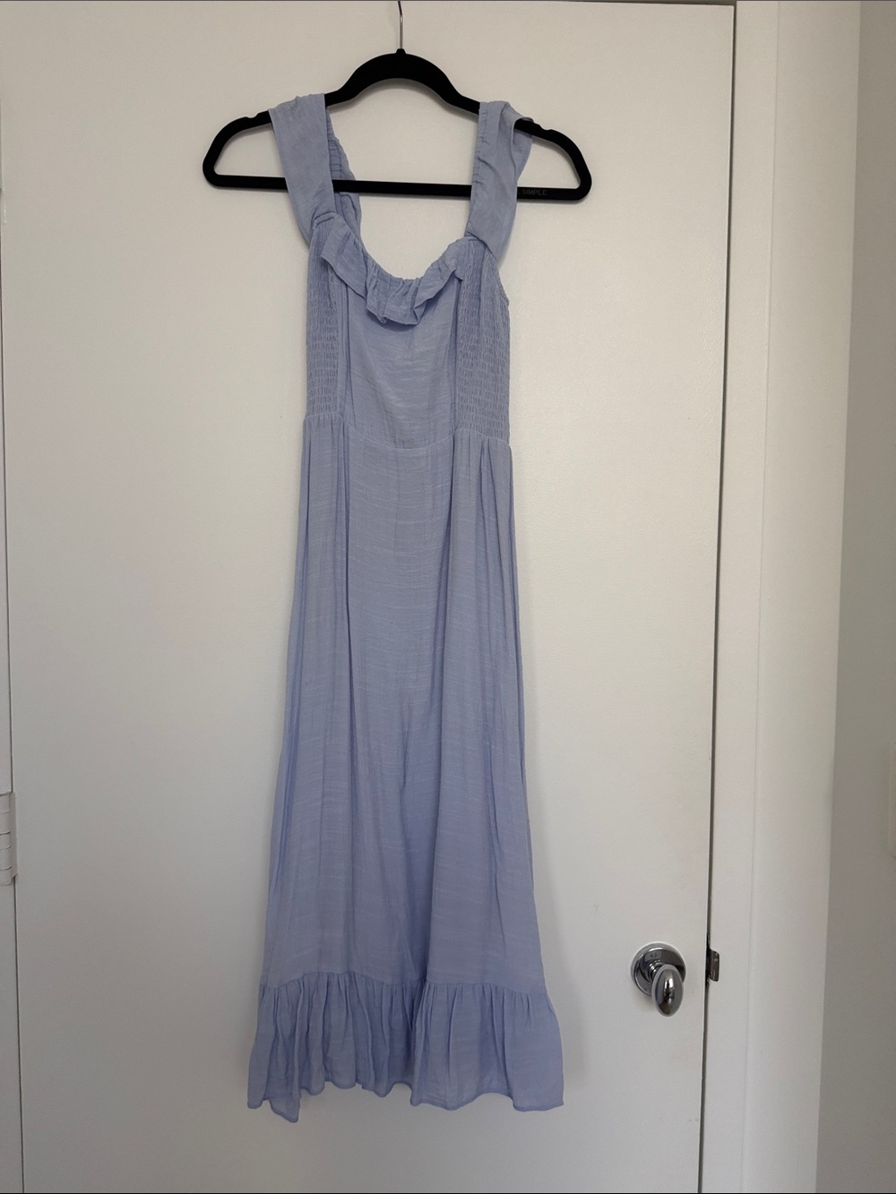 Heartloom Light Blue Smocked Bodice Maxi Dress
